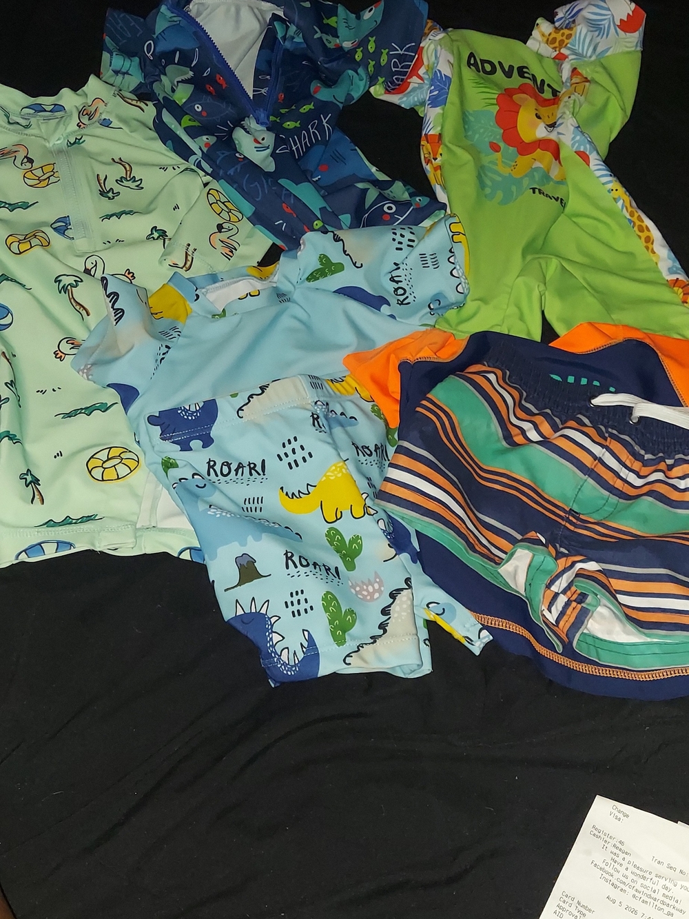 5 Mixed Kids Swimwear Set - Bright Multi-Color Sizes 9 Months to 12-18months